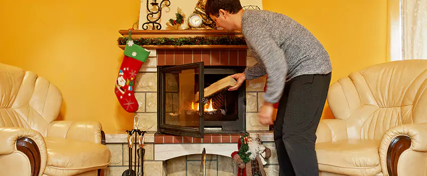Rusted Metal Fireplace Restoration in Plattsburgh, New York